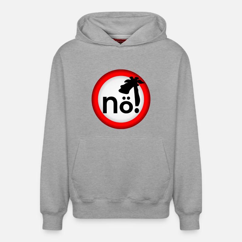 Interdiction : Pas de girafe - Sweat à capuche unisexe décontracté en coton biologique – de SPREAD - gris chiné