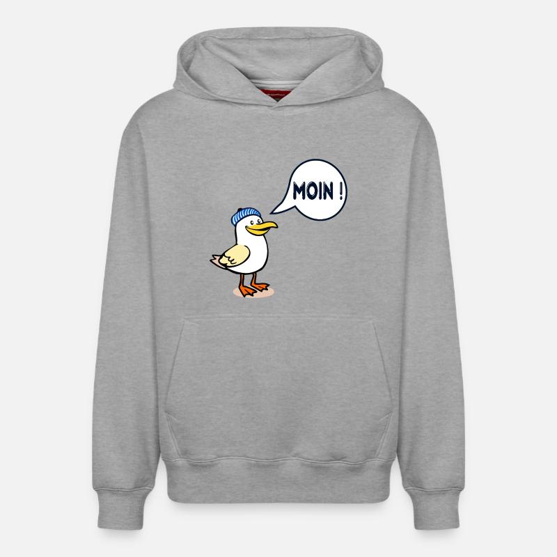 Mouette de Hambourg Moin de Hambourg - Sweat à capuche unisexe décontracté en coton biologique – de SPREAD - gris chiné