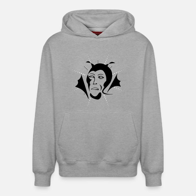 Diable / Teufel - Sweat à capuche unisexe décontracté en coton biologique – de SPREAD - gris chiné