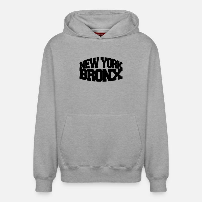 Bronx à New York - Sweat à capuche unisexe décontracté en coton biologique – de SPREAD - gris chiné