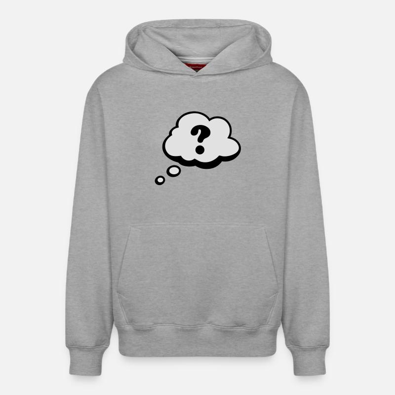Bulle Comiques point d'interrogation - Sweat à capuche unisexe décontracté en coton biologique – de SPREAD - gris chiné