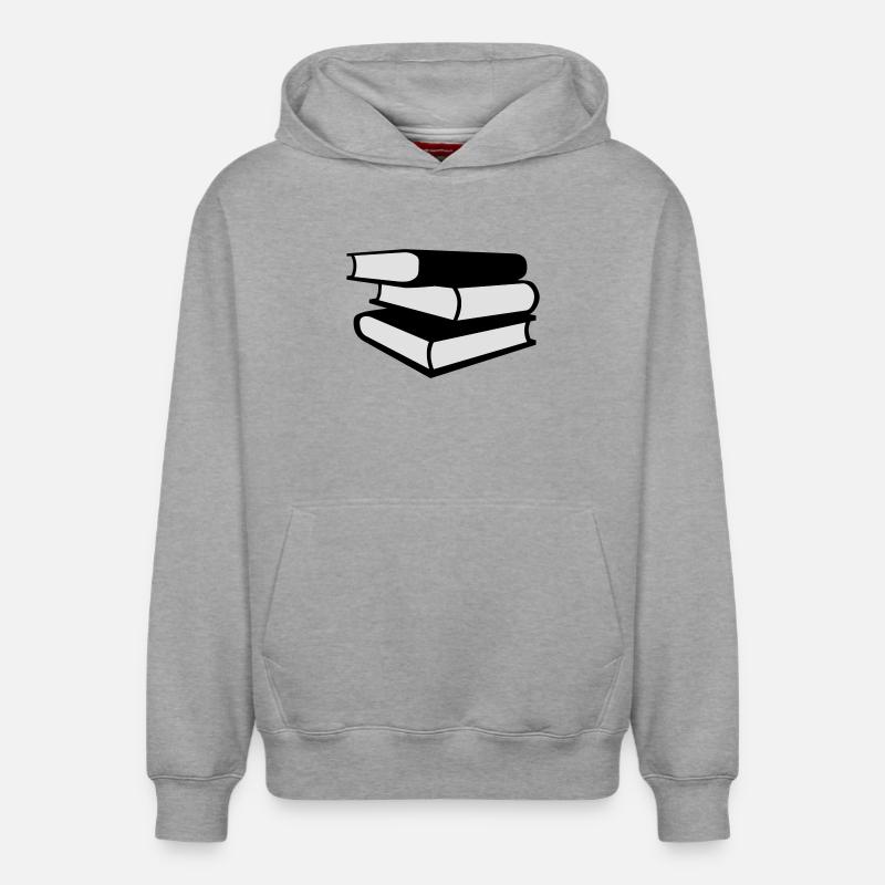 Livres - Sweat à capuche unisexe décontracté en coton biologique – de SPREAD - gris chiné