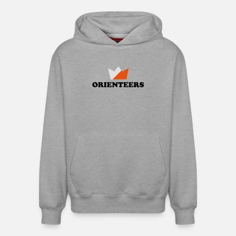 Orienteurs couronne - Sweat à capuche unisexe décontracté en coton biologique – de SPREAD - gris chiné
