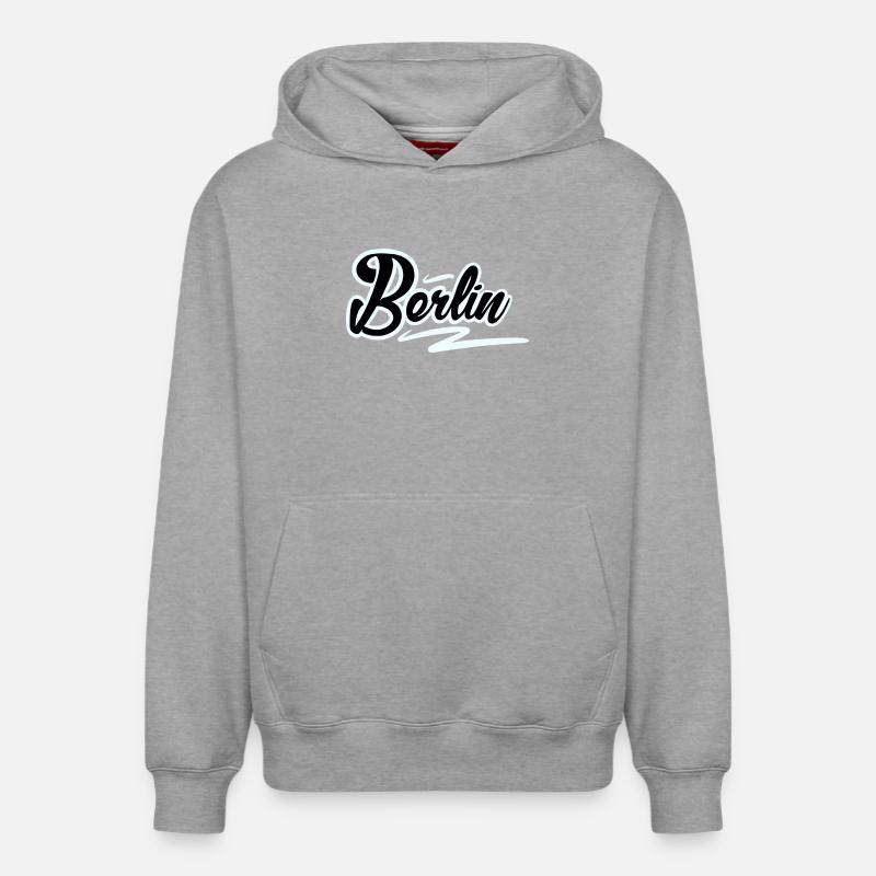 Berlin - Sweat à capuche unisexe décontracté en coton biologique – de SPREAD - gris chiné