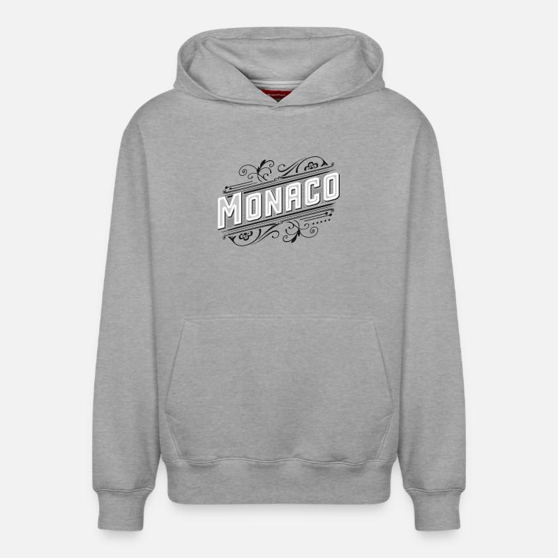 Monaco - Sweat à capuche unisexe décontracté en coton biologique – de SPREAD - gris chiné