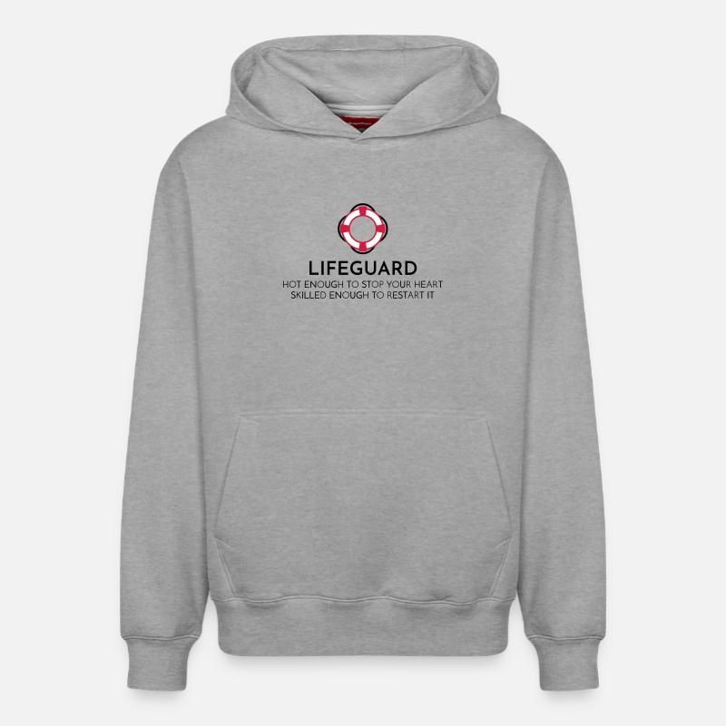 Maître-nageur - Sweat à capuche unisexe décontracté en coton biologique – de SPREAD - gris chiné
