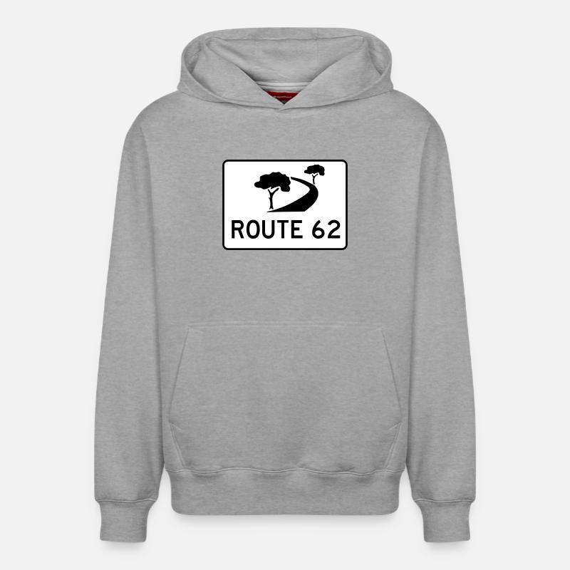 route des jardins - Sweat à capuche unisexe décontracté en coton biologique – de SPREAD - gris chiné