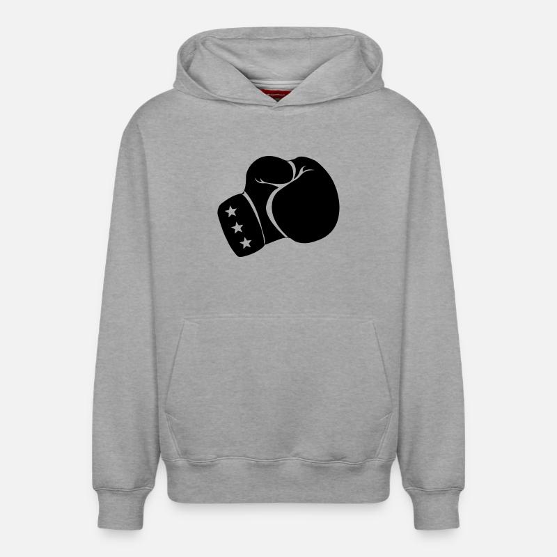 Boxe gant de boxe - Sweat à capuche unisexe décontracté en coton biologique – de SPREAD - gris chiné