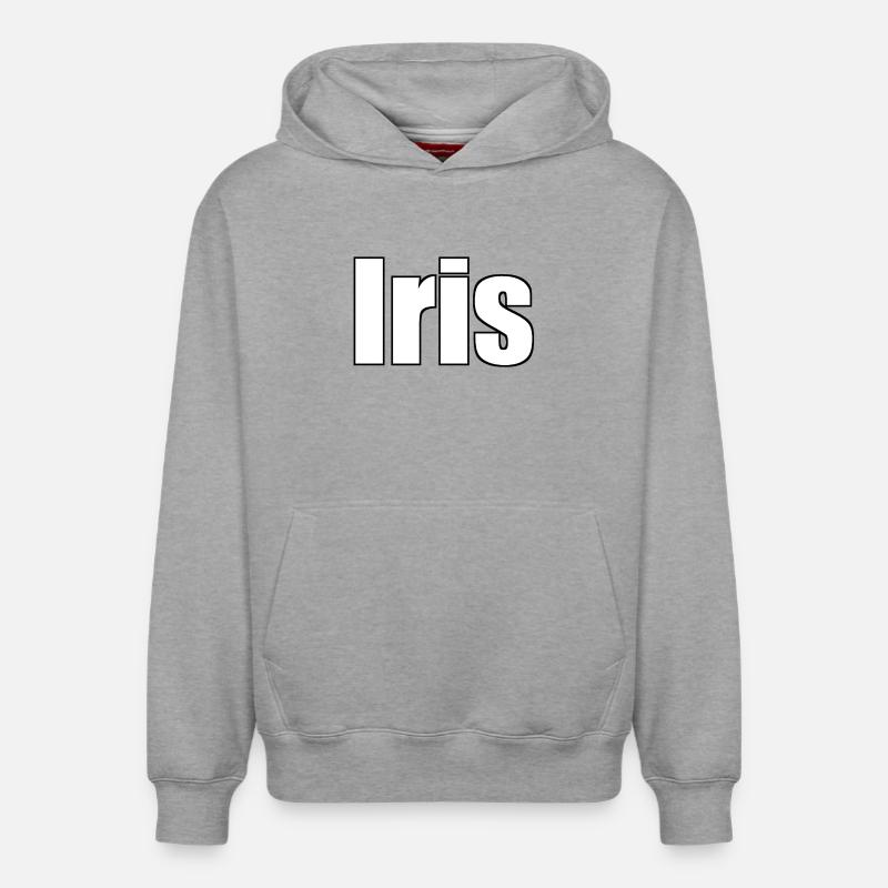Iris - Relaxed Unisex Organic Hoodie – by SPREAD - heather grey