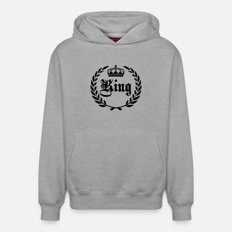 Roi - Sweat à capuche unisexe décontracté en coton biologique – de SPREAD - gris chiné