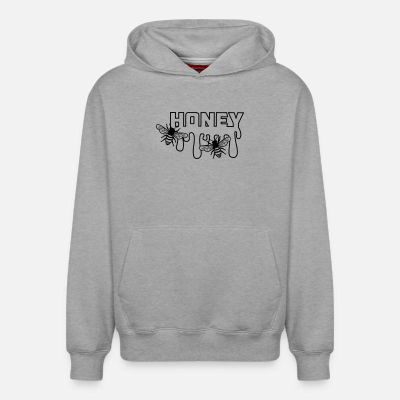 Miel dégoulinant - Sweat à capuche unisexe décontracté en coton biologique – de SPREAD - gris chiné