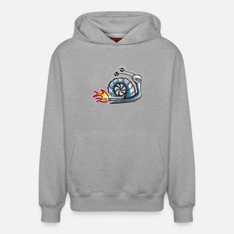 Vis avec turbocompresseur - Sweat à capuche unisexe décontracté en coton biologique – de SPREAD - gris chiné