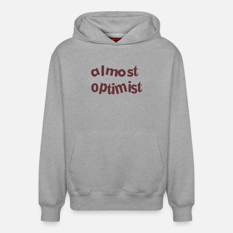 optimiste - Sweat à capuche unisexe décontracté en coton biologique – de SPREAD - gris chiné