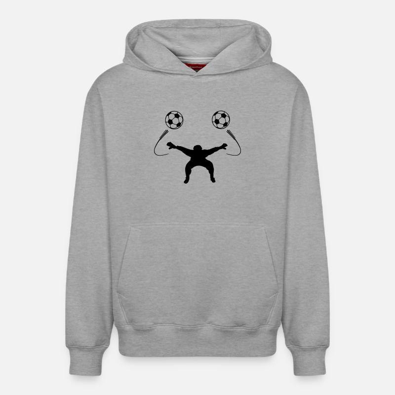Torwart oder Torwartschattenfigur - Relaxed Unisex Organic Hoodie – von SPREAD - Grau meliert