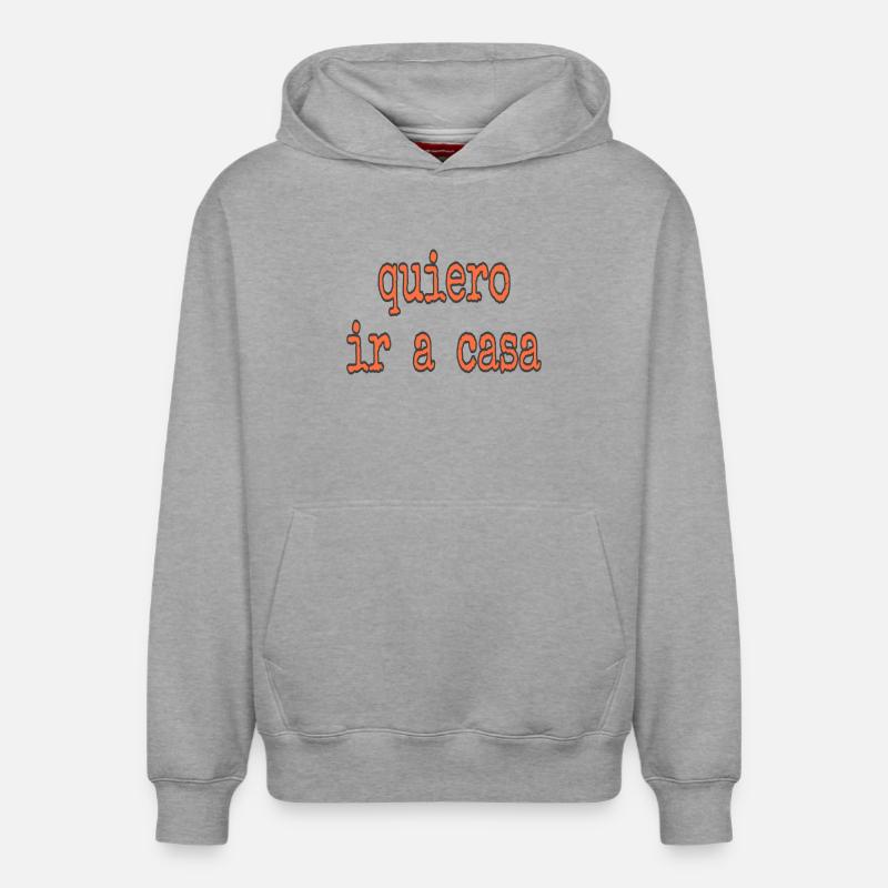 ICH_WILL _NACH_HAUSE - Sweat à capuche unisexe décontracté en coton biologique – de SPREAD - gris chiné