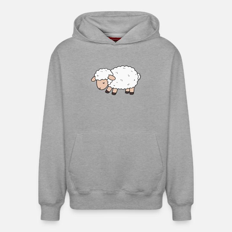 Mouton - Sweat à capuche unisexe décontracté en coton biologique – de SPREAD - gris chiné