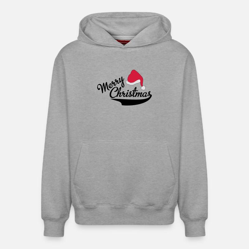 Joyeux Noël - Sweat à capuche unisexe décontracté en coton biologique – de SPREAD - gris chiné