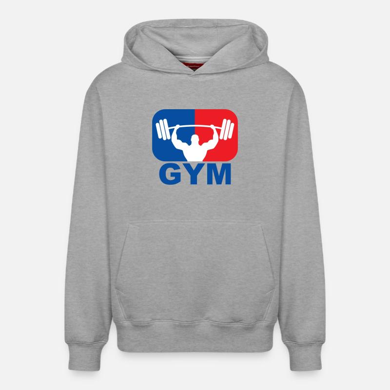 GYM Musculation Poids - Sweat à capuche unisexe décontracté en coton biologique – de SPREAD - gris chiné