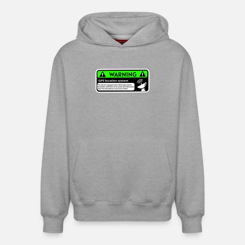 Gps Tracker - Sweat à capuche unisexe décontracté en coton biologique – de SPREAD - gris chiné