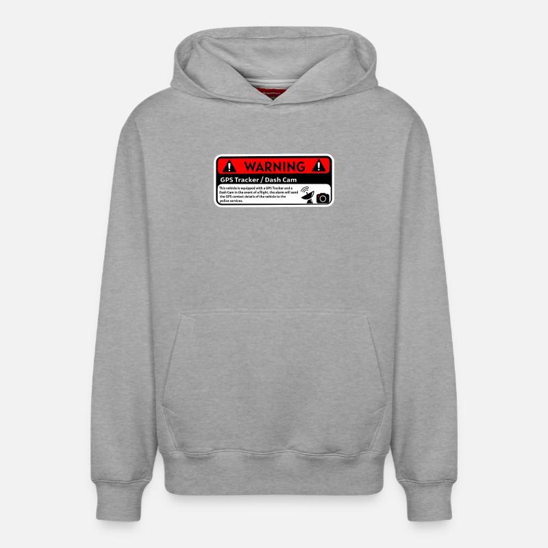 Alerte GPS Dash Cam - Sweat à capuche unisexe décontracté en coton biologique – de SPREAD - gris chiné