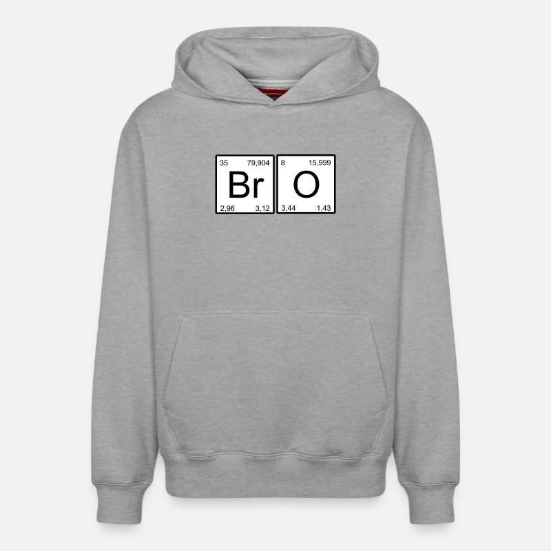 BrO Element Design Chimie - Sweat à capuche unisexe décontracté en coton biologique – de SPREAD - gris chiné