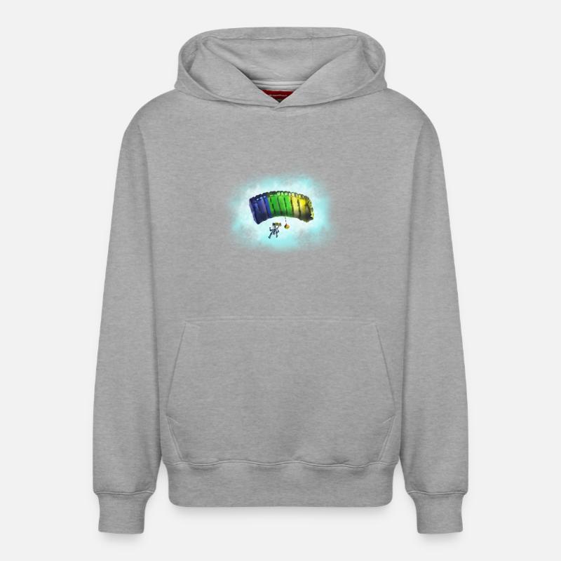 parachute - Sweat à capuche unisexe décontracté en coton biologique – de SPREAD - gris chiné