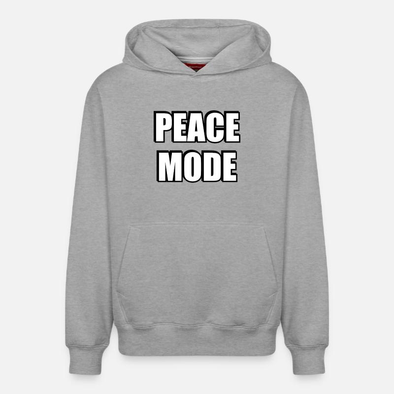 Mode Paix - Sweat à capuche unisexe décontracté en coton biologique – de SPREAD - gris chiné