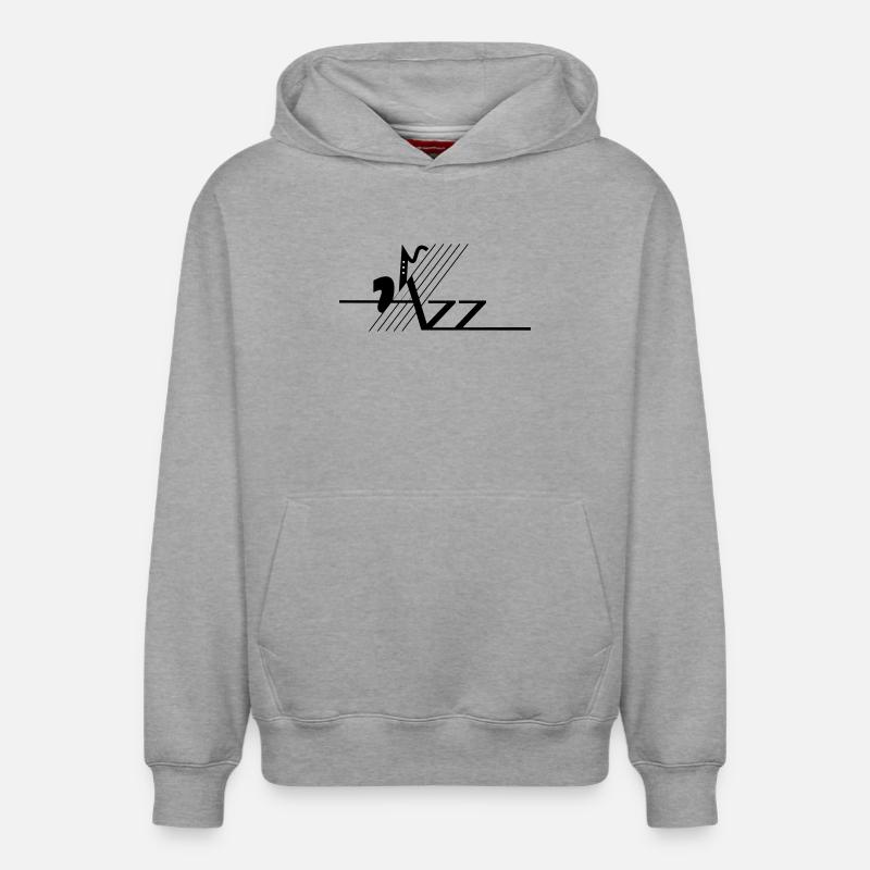 Jazz - Sweat à capuche unisexe décontracté en coton biologique – de SPREAD - gris chiné