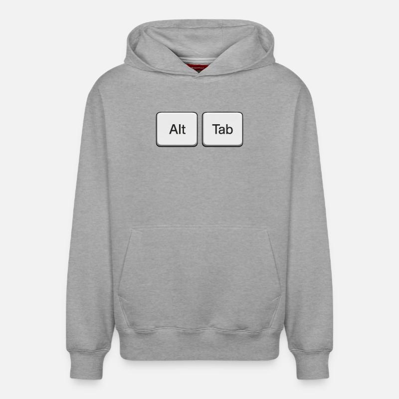 Raccourci clavier Alt Tab - Sweat à capuche unisexe décontracté en coton biologique – de SPREAD - gris chiné