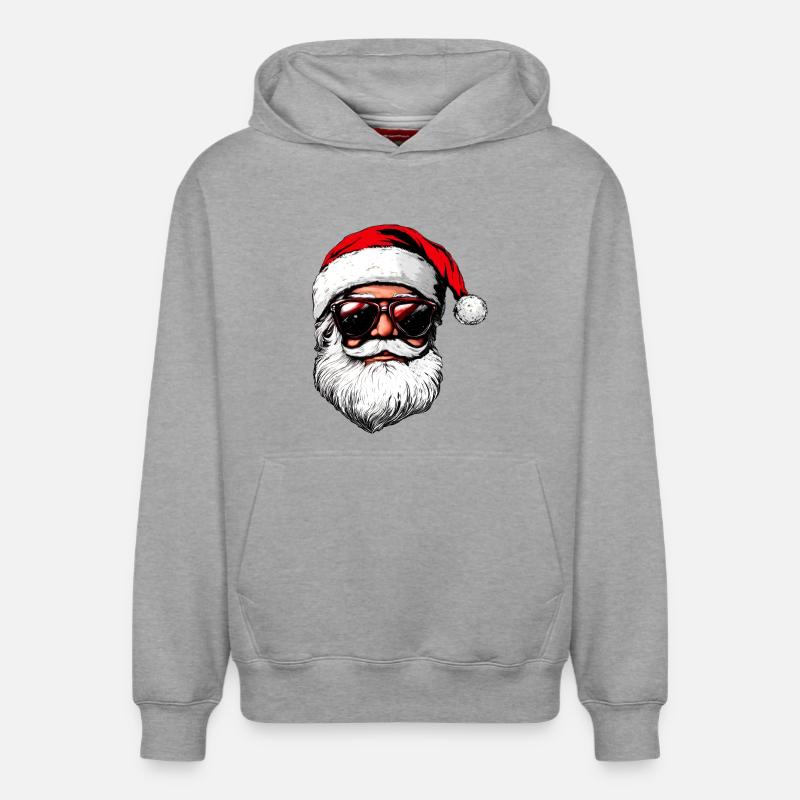 cool Père Noël - Sweat à capuche unisexe décontracté en coton biologique – de SPREAD - gris chiné