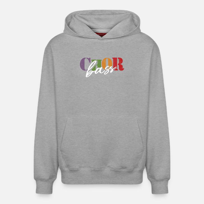 Basse de chœur - Sweat à capuche unisexe décontracté en coton biologique – de SPREAD - gris chiné