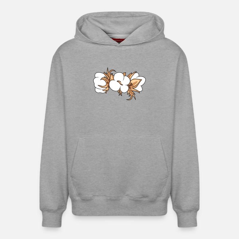 Coton en floraison - Sweat à capuche unisexe décontracté en coton biologique – de SPREAD - gris chiné