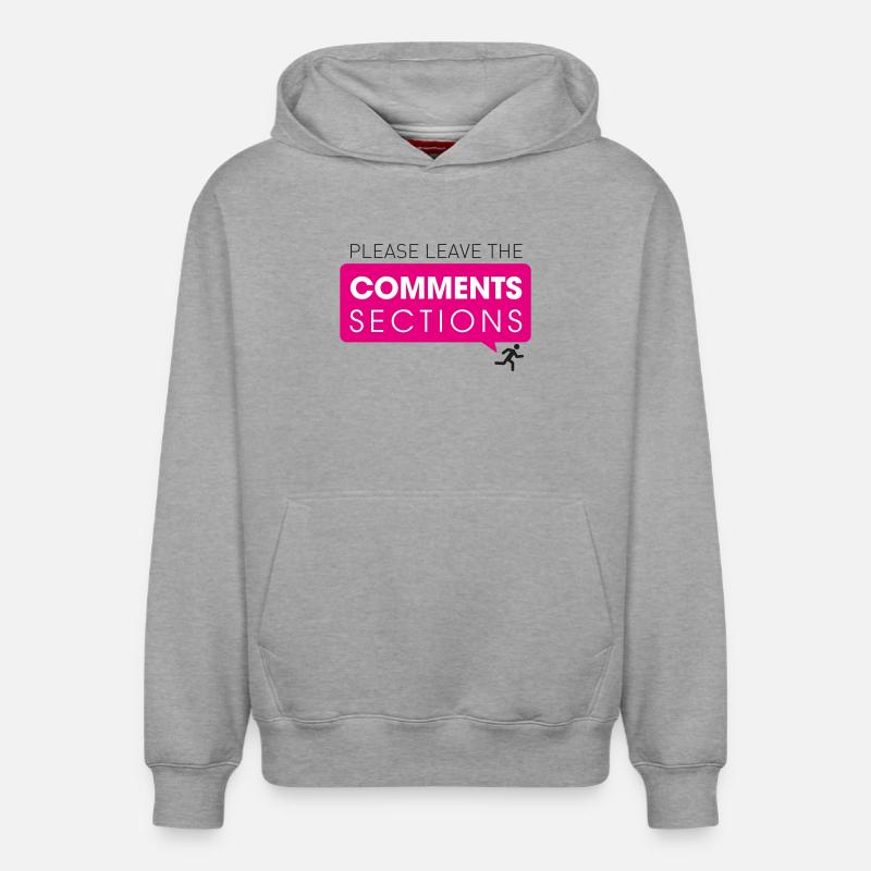 Please Leave The Comments Section - Relaxed Unisex Organic Hoodie – von SPREAD - Grau meliert