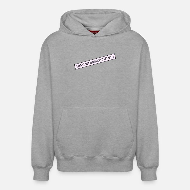 Noël à 100 % - Sweat à capuche unisexe décontracté en coton biologique – de SPREAD - gris chiné
