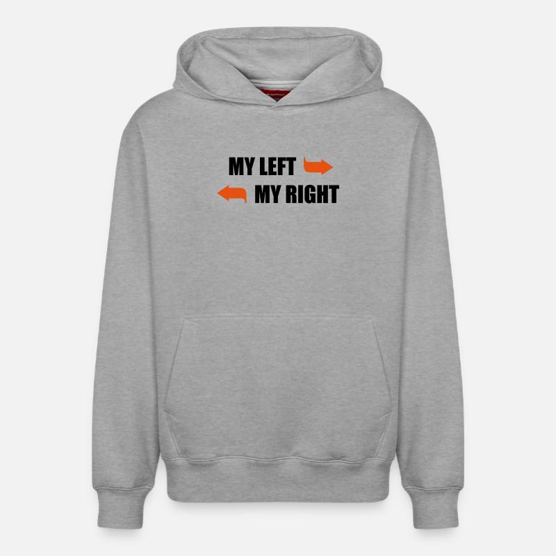 Mon gauche Mon droit - Sweat à capuche unisexe décontracté en coton biologique – de SPREAD - gris chiné
