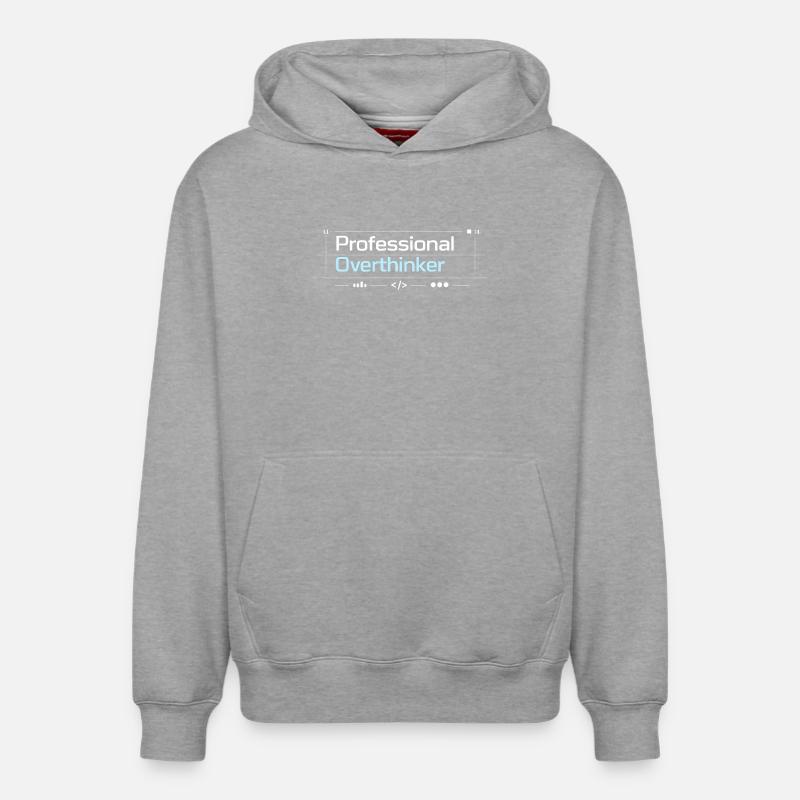 Technologie professionnelle OVERTHINKER - Sweat à capuche unisexe décontracté en coton biologique – de SPREAD - gris chiné