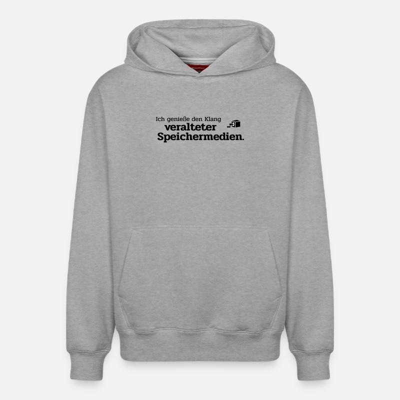 Supports de stockage obsolètes - Sweat à capuche unisexe décontracté en coton biologique – de SPREAD - gris chiné