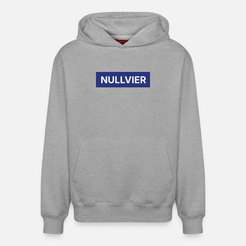Nullvier Boxlogo - Relaxed Unisex Organic Hoodie – von SPREAD - Grau meliert