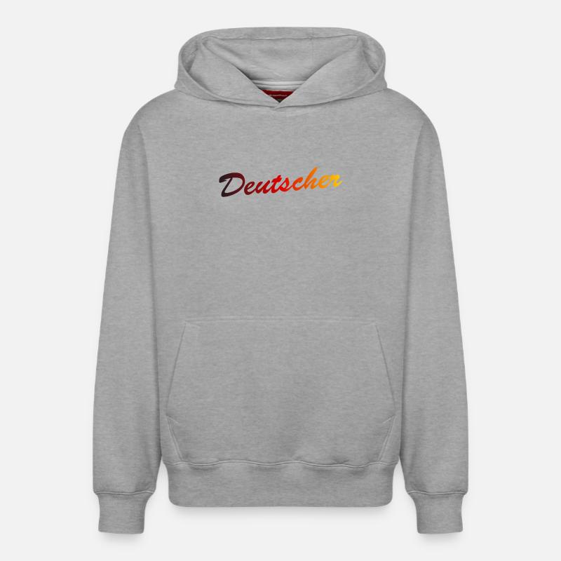 Allemand - Sweat à capuche unisexe décontracté en coton biologique – de SPREAD - gris chiné
