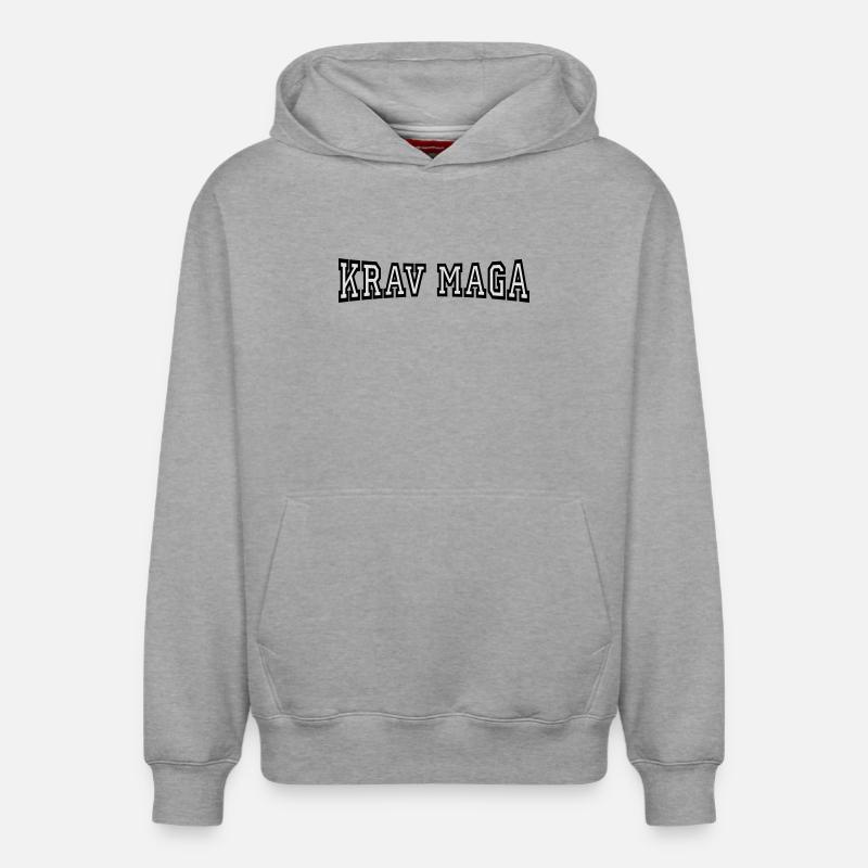 Krav Maga - Sweat à capuche unisexe décontracté en coton biologique – de SPREAD - gris chiné