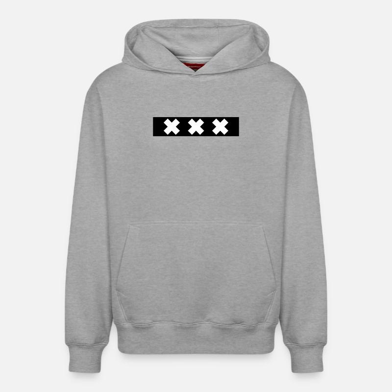 Amsterdam - Sweat à capuche unisexe décontracté en coton biologique – de SPREAD - gris chiné