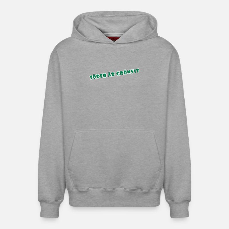Le sud est vert-blanc - Sweat à capuche unisexe décontracté en coton biologique – de SPREAD - gris chiné