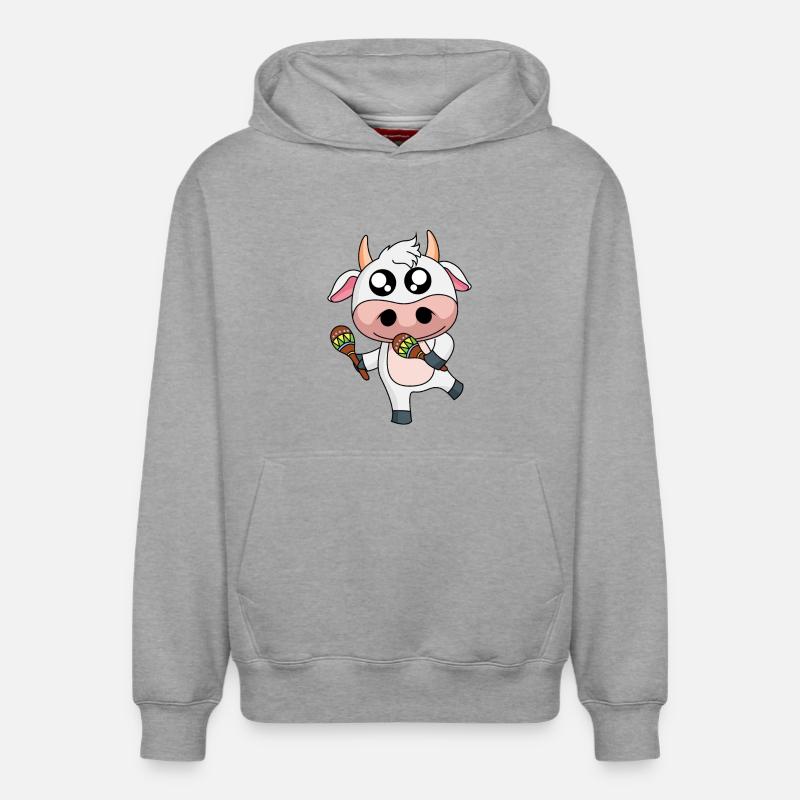 Salsa Dancing Vache laitière - Sweat à capuche unisexe décontracté en coton biologique – de SPREAD - gris chiné