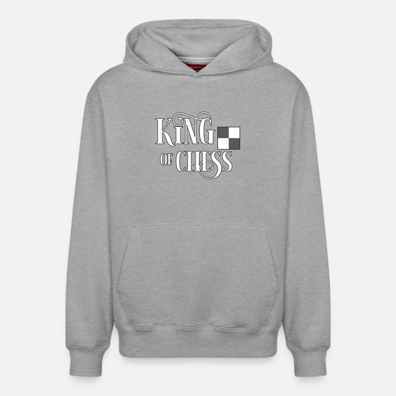Le roi des échecs - Sweat à capuche unisexe décontracté en coton biologique – de SPREAD - gris chiné