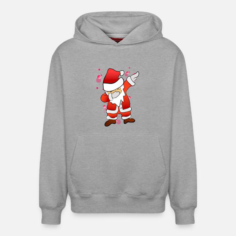Dabbing Nicholas - Relaxed Unisex Organic Hoodie – by SPREAD - heather grey