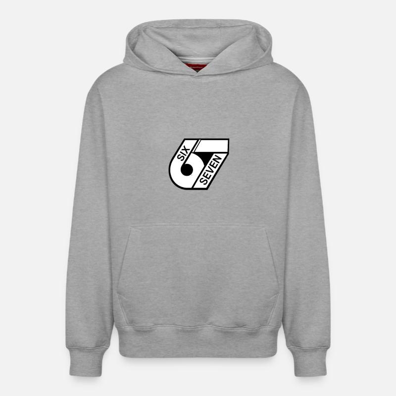 67 Six Sept - Sweat à capuche unisexe décontracté en coton biologique – de SPREAD - gris chiné