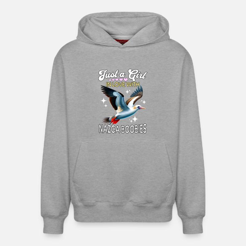 Fille Nazca Booby Nazca Booby - Sweat à capuche unisexe décontracté en coton biologique – de SPREAD - gris chiné