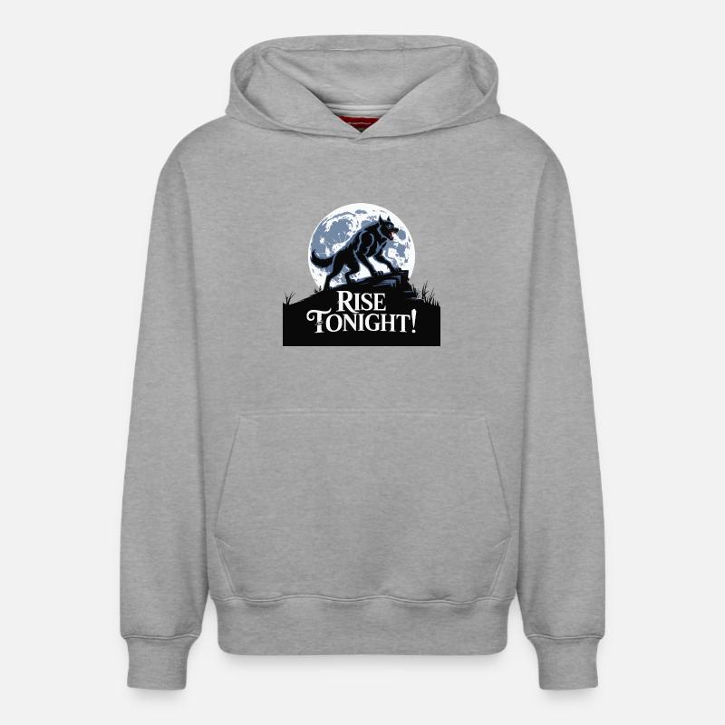 Lone Rise Tonight : Lone Graphic - Sweat à capuche unisexe décontracté en coton biologique – de SPREAD - gris chiné