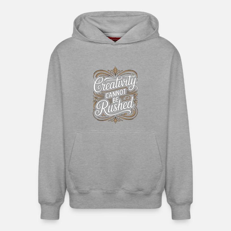 Graphic Designer Creativity Cannot Visual Artist - Relaxed Unisex Organic Hoodie – von SPREAD - Grau meliert