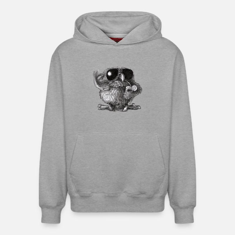 Coole Eule - Relaxed Unisex Organic Hoodie – von SPREAD - Grau meliert